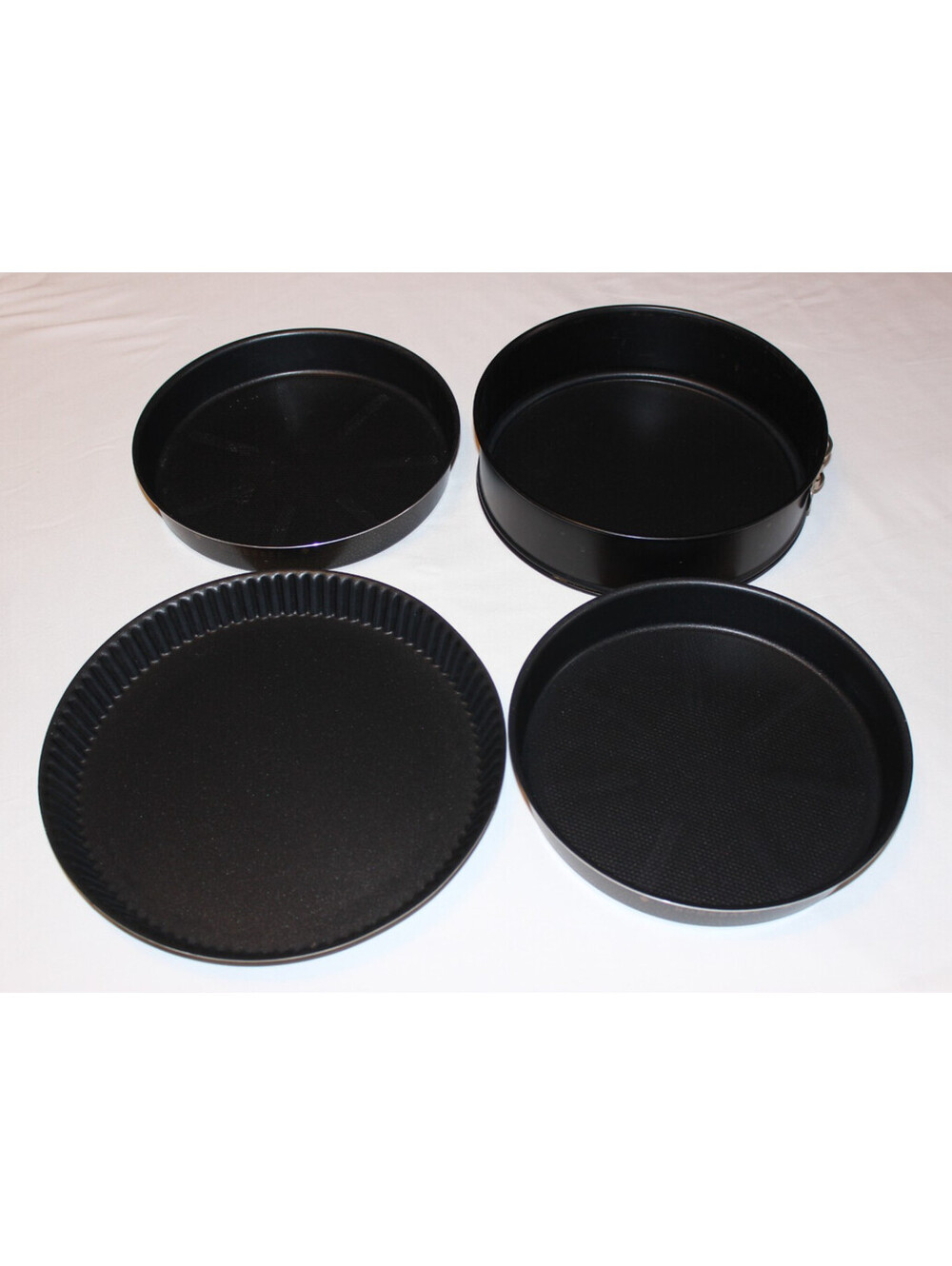 Vintage TEFAL T-Fal France Nonstick Bakeware 4 Pc Cake Springform Tart Pan Set